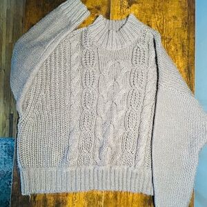 Lucky Brand Women's Cable Knit Sweater - Brown